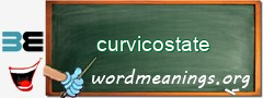 WordMeaning blackboard for curvicostate